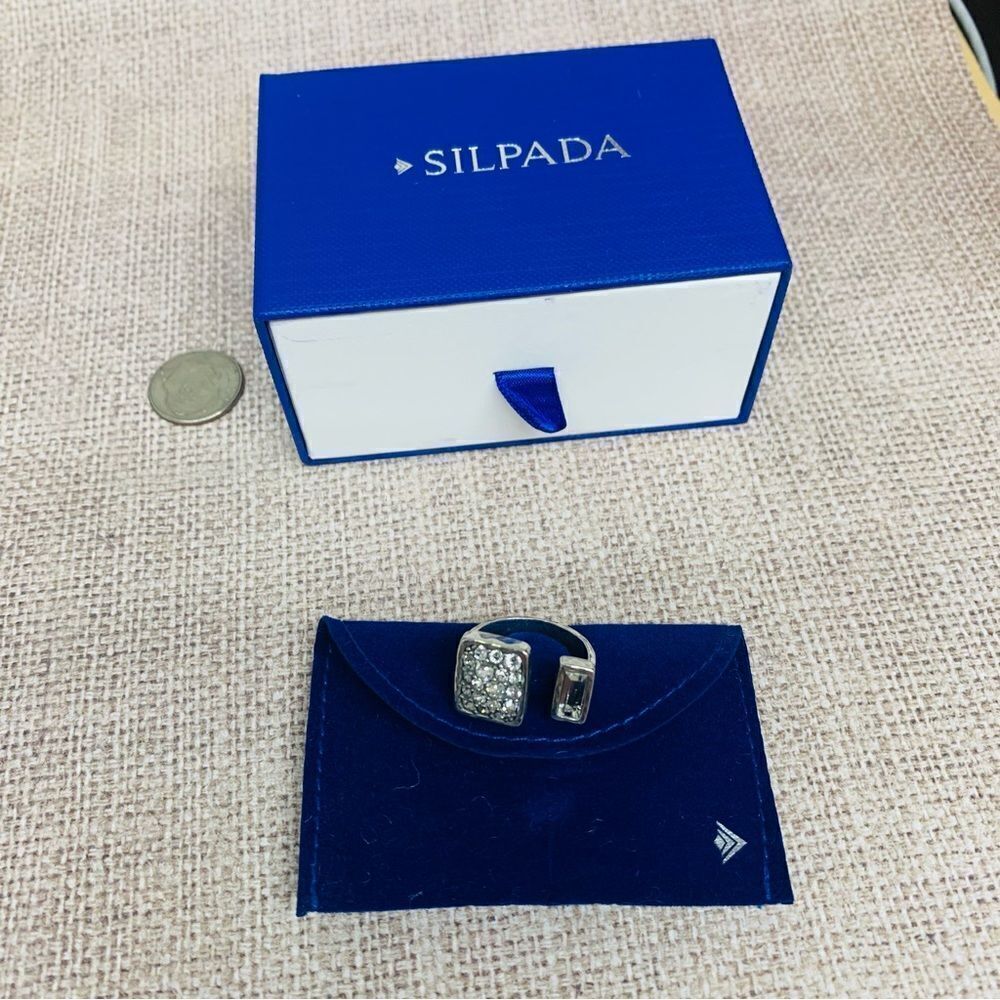 Silpada Sterling‎ Silver Adjustable Crystal Ring